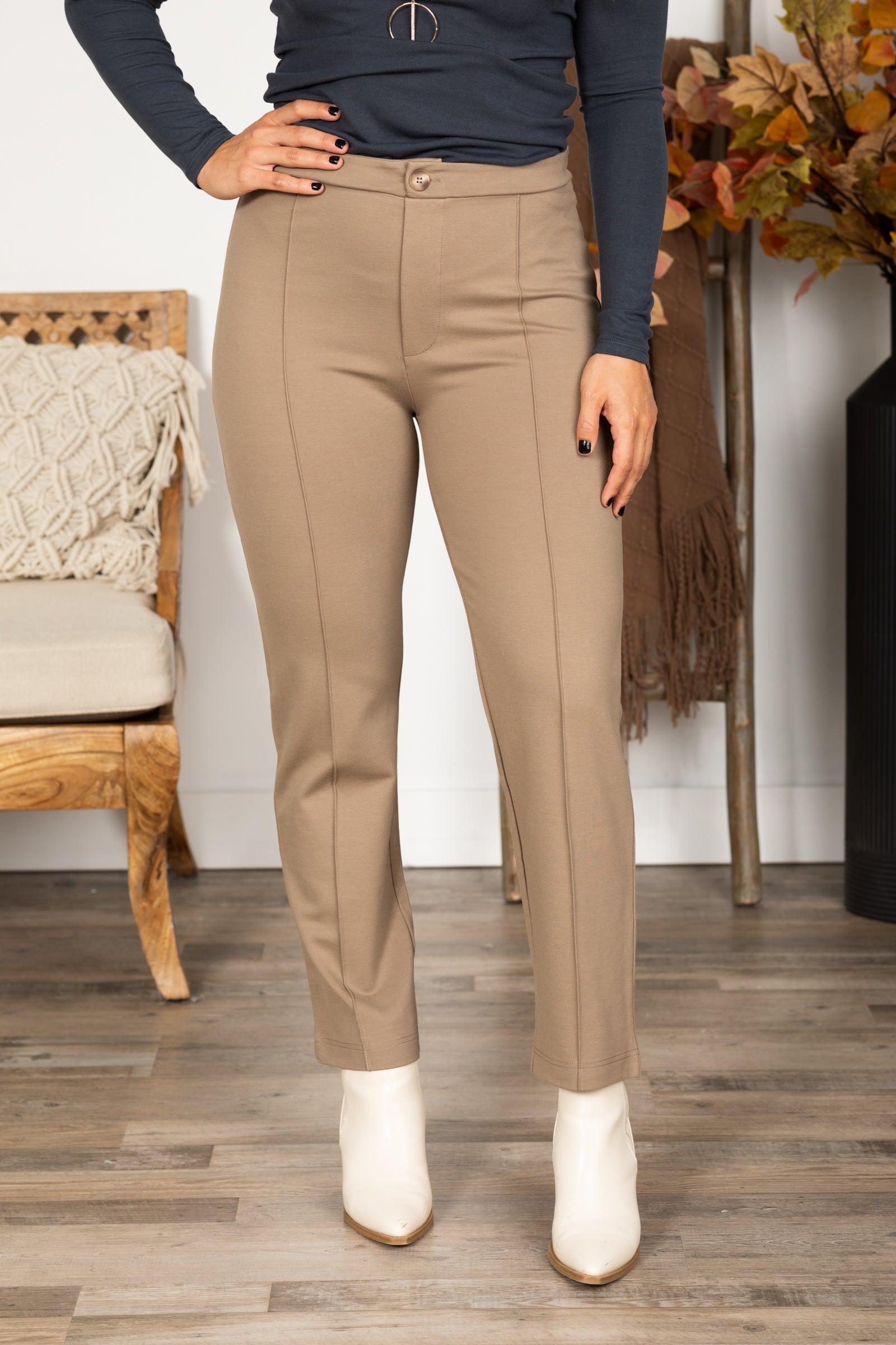 Easy Pull-On Ponte Pant With Pintuck Detail Product Image