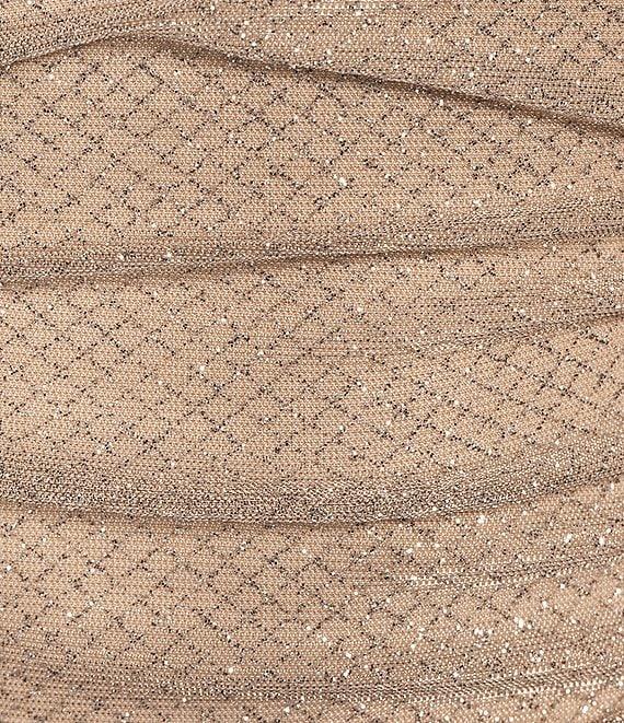 Honey and Rosie Spaghetti Strap Fitted Short Shirred Rhinestone Dress Product Image