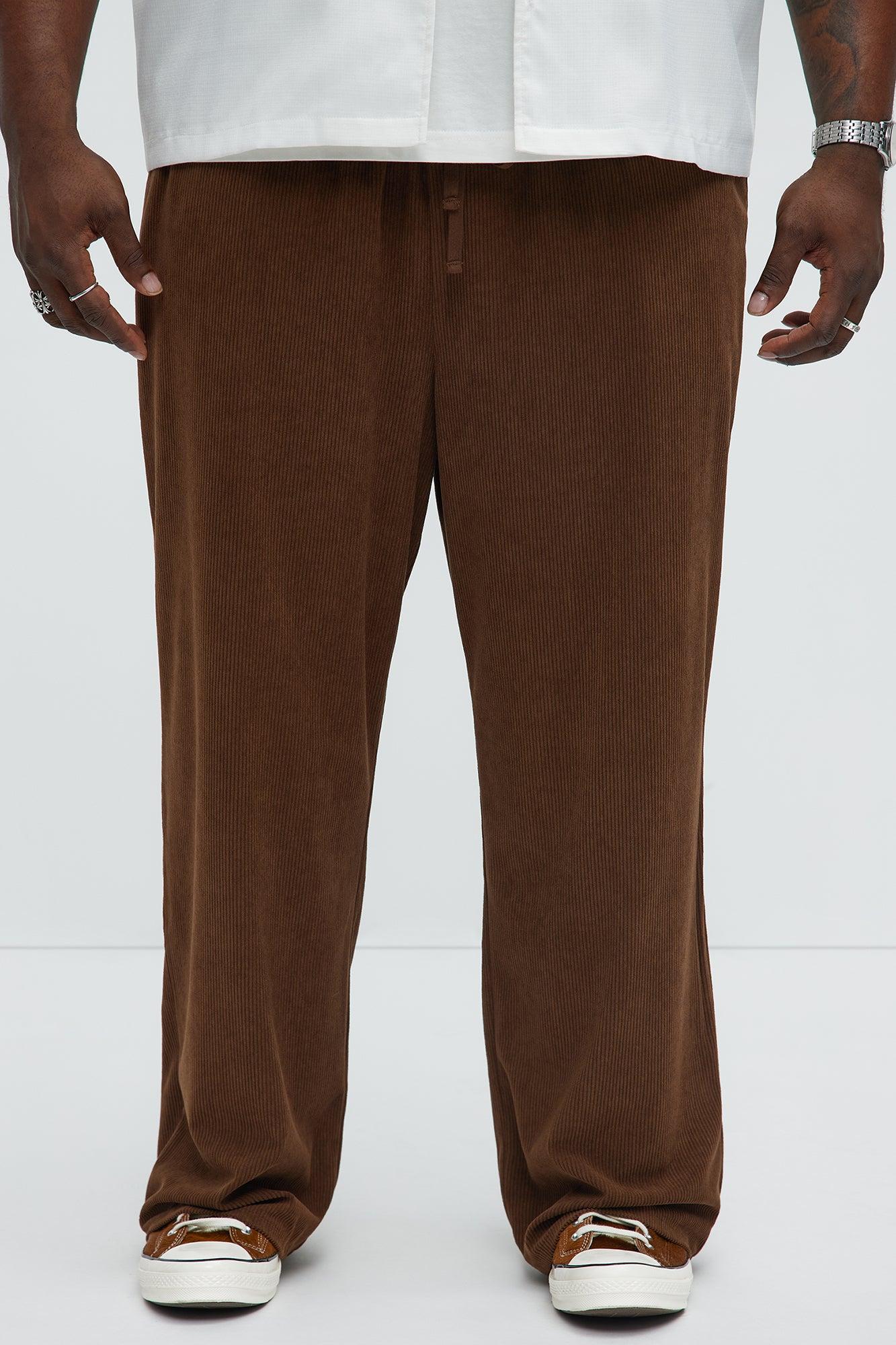 Beau Baggy Corduroy Pants - Brown Product Image