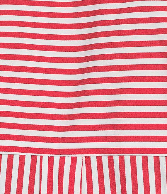 Jude Connally Carter Stripe Print Point Collar Short Sleeve Shirt Dress Product Image