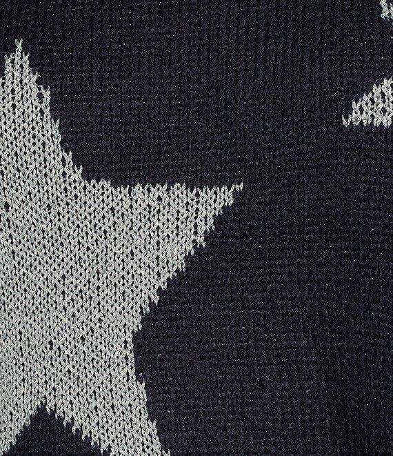 Takara Long Sleeve Crewneck Allover Printed Star Sweater Product Image