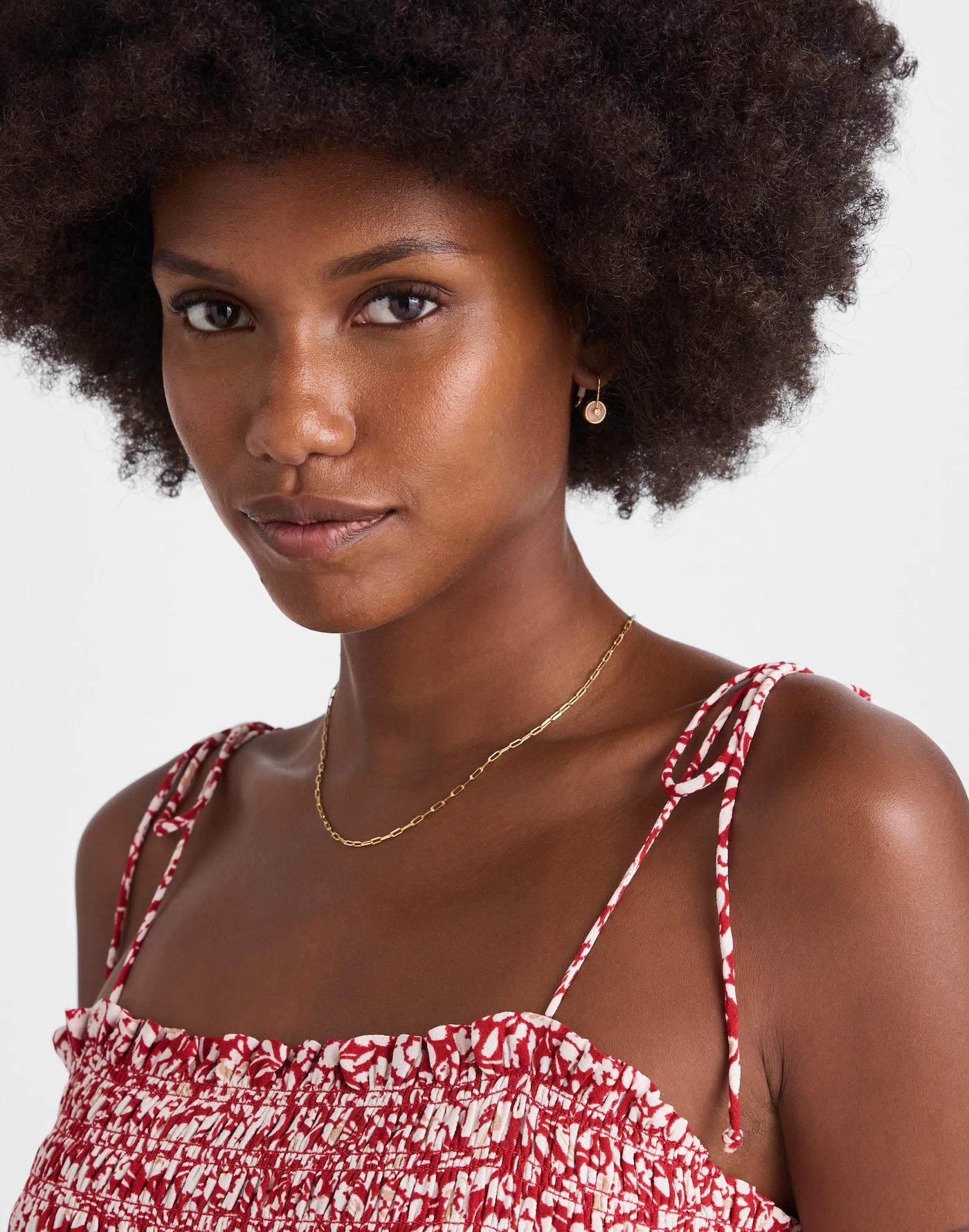 Tie Shoulder Mini Dress in Floral Product Image