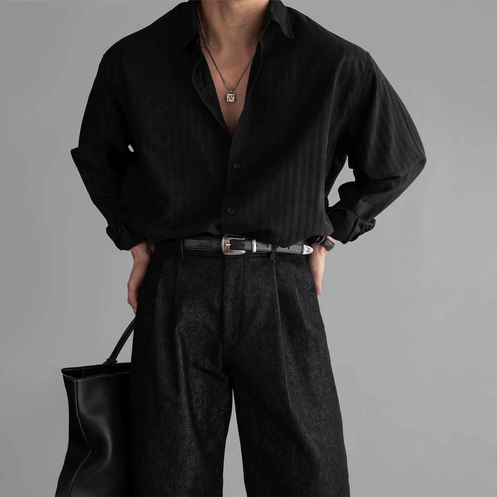 RT No. 11812 VERTICAL STRIPED BUTTON-UP COLLAR SHIRT Product Image