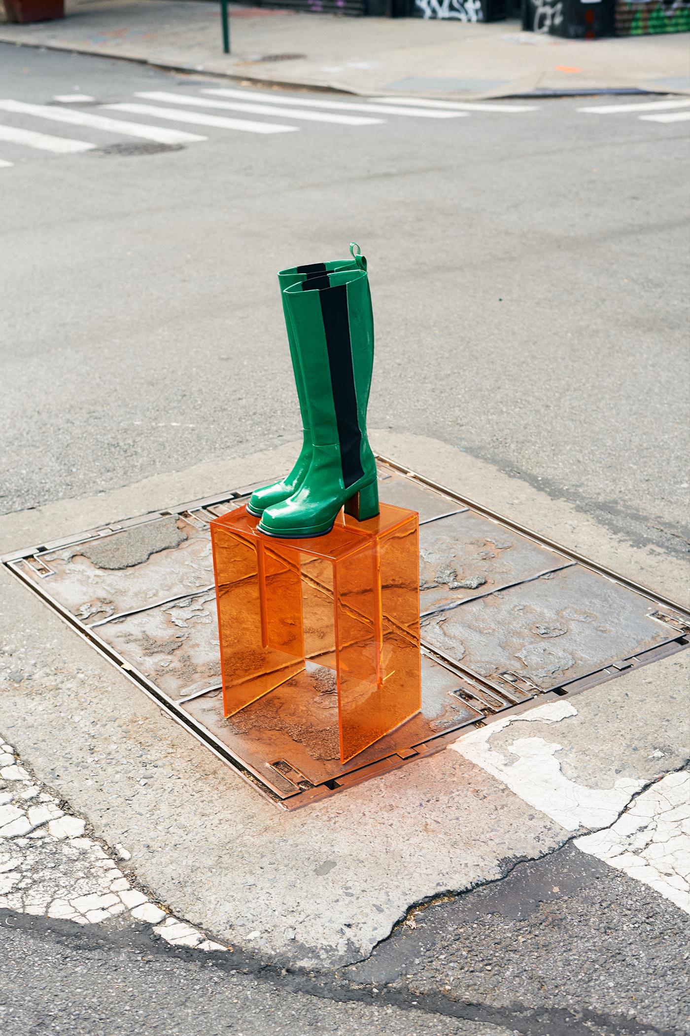 Knee High Boot - Kelly Green Product Image