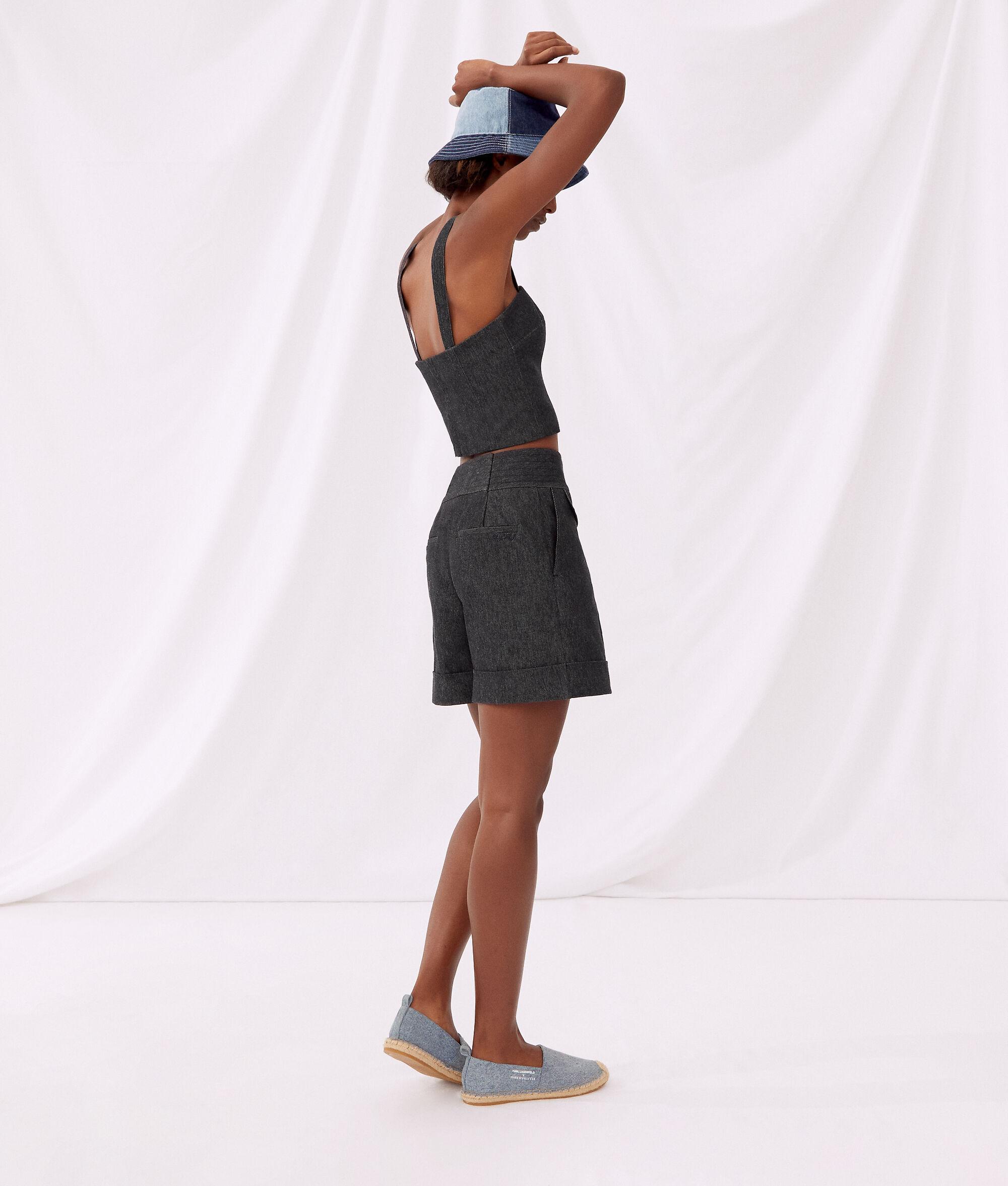 KARL X AMBER VALLETTA DENIM-LOOK SHORTS Product Image