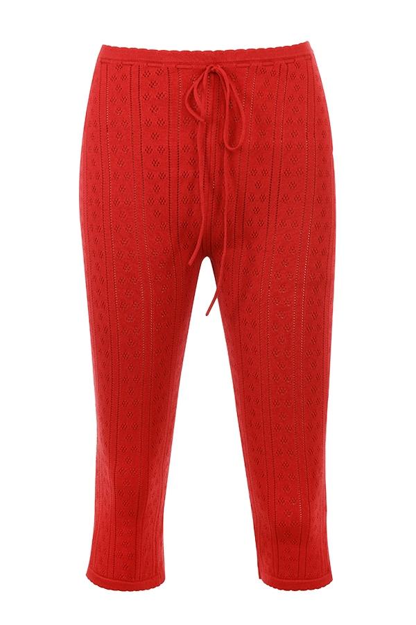 Perla  cherry ribbed knit top - sale Product Image