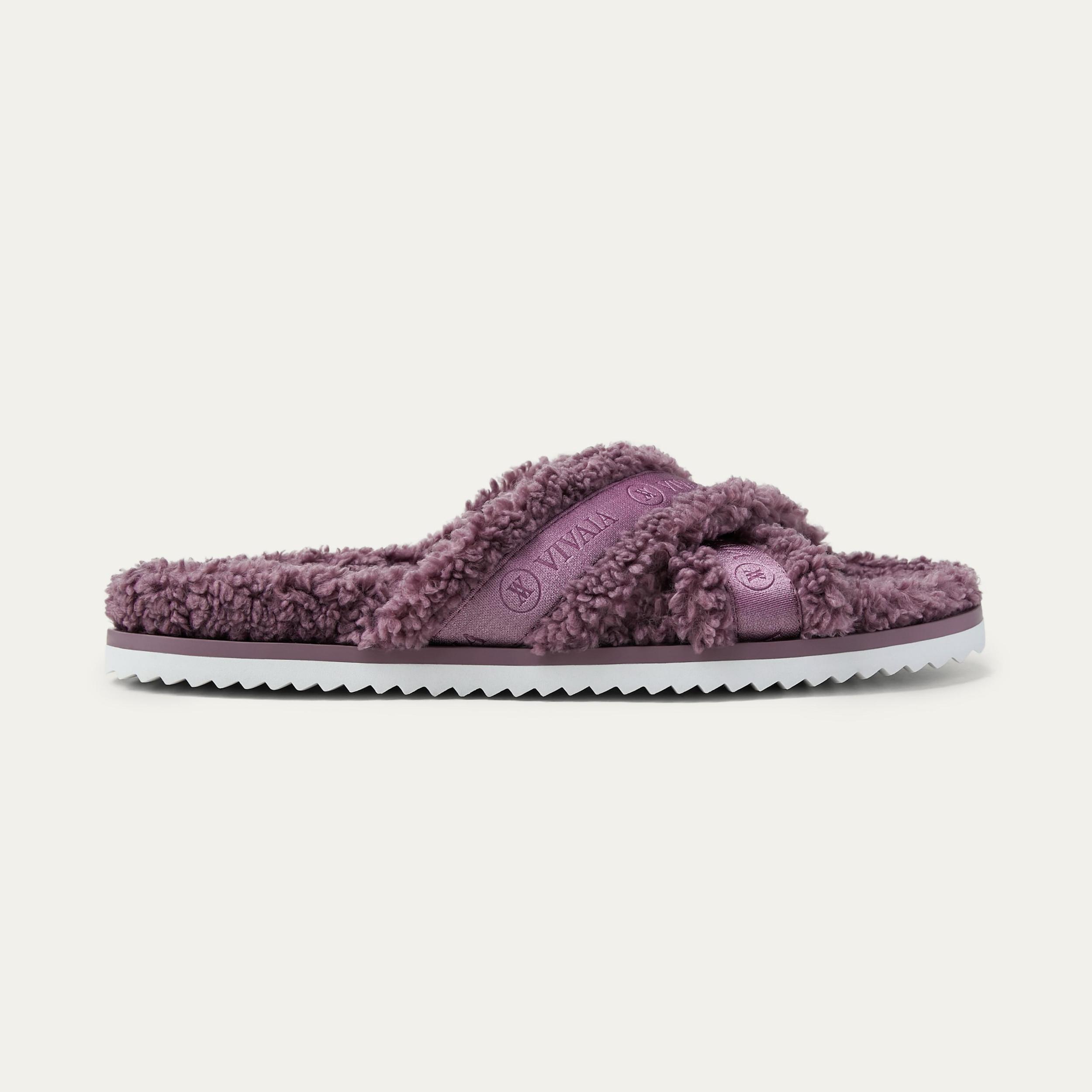 Furry Criss-Cross Strap Slippers (Hannah) Product Image