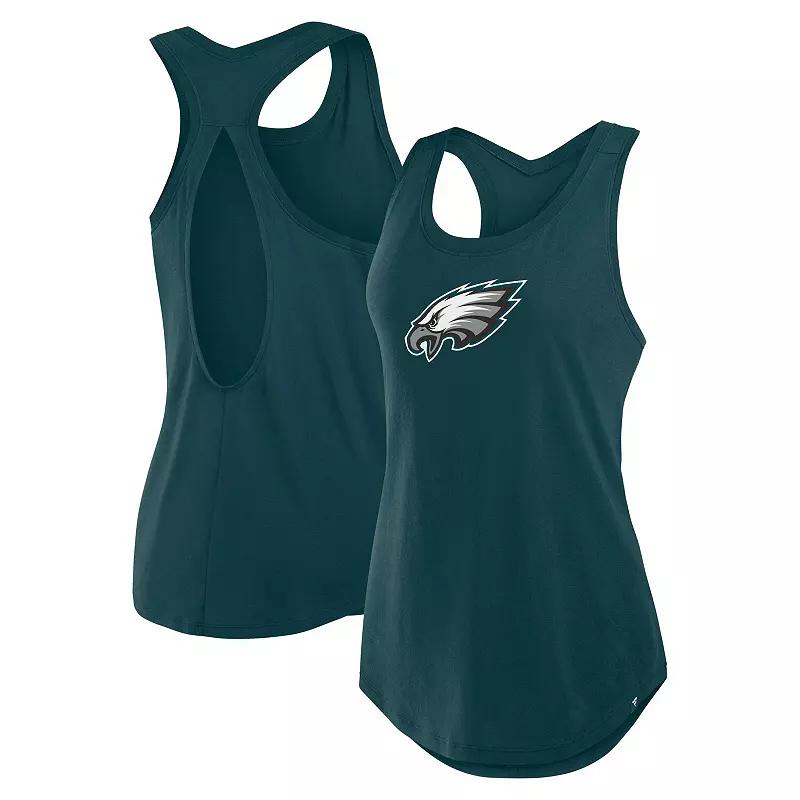 Women's Fanatics Midnight Green Philadelphia Eagles Iron Fan Tank Top, Size: Large Product Image