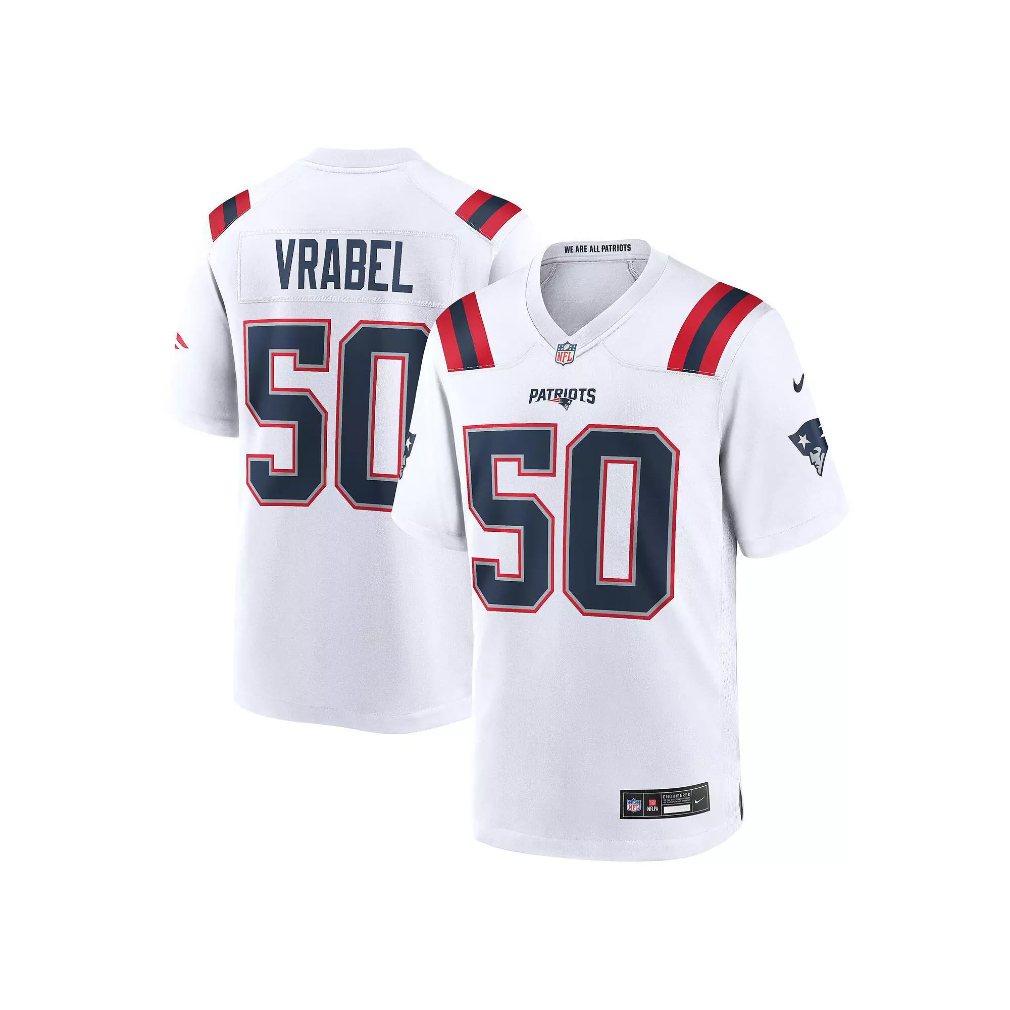 Men's Nike Mike Vrabel  White New England Patriots Retired Player Game Jersey, Size: 2XL Product Image