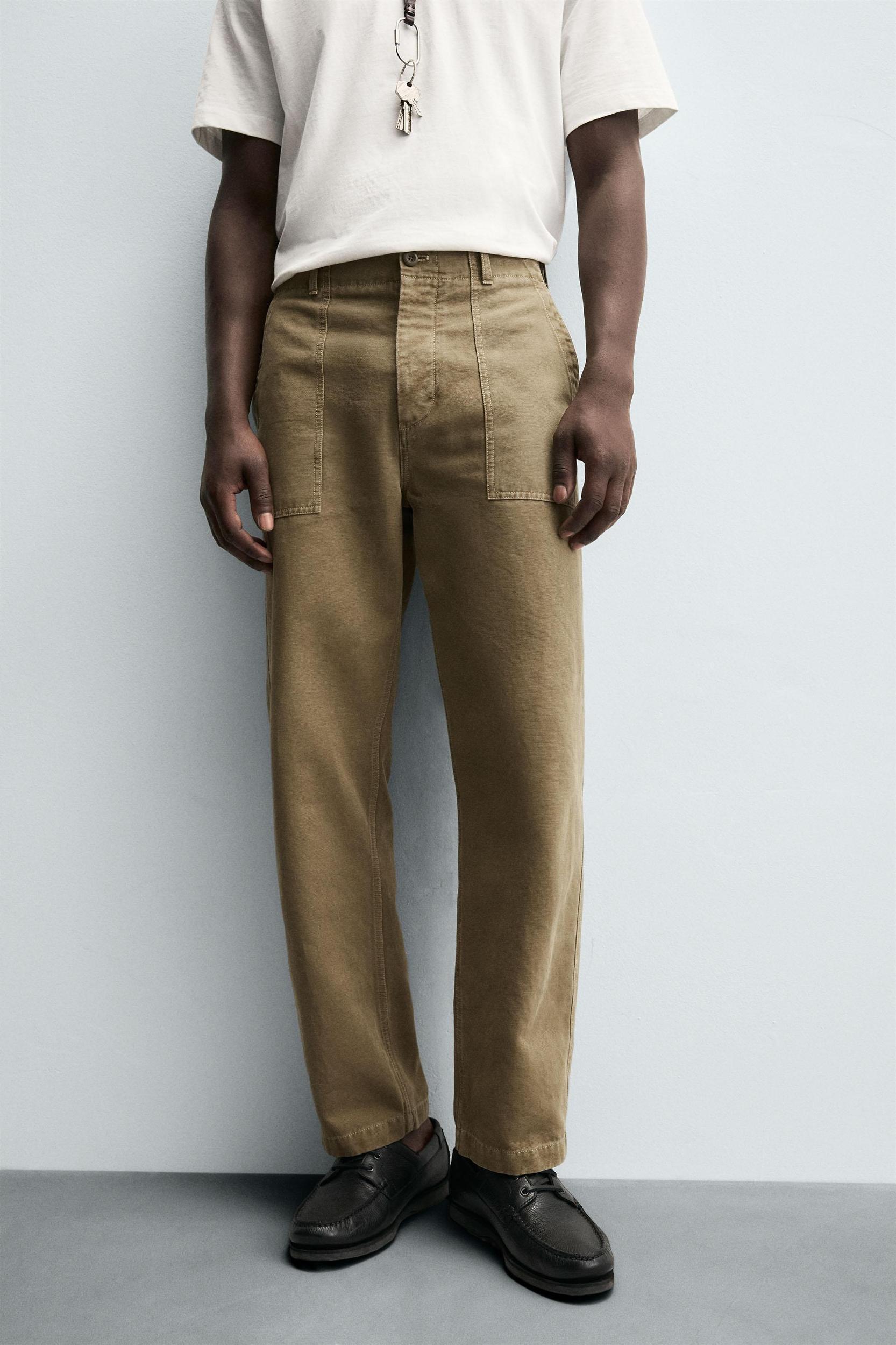 REGULAR FIT PANTS WITH POCKETS Product Image