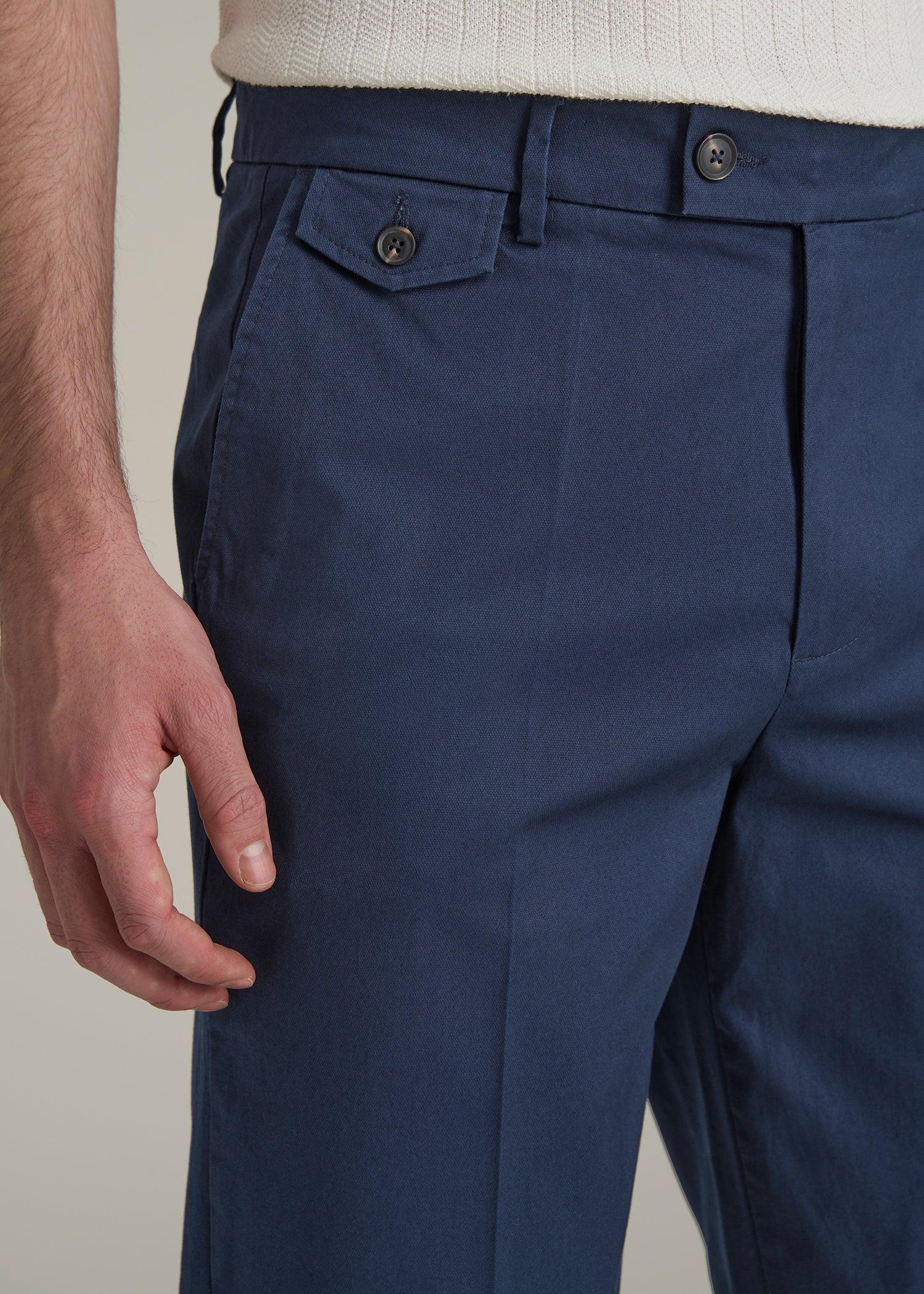 Refined Chinos for Tall Men in Navy Male Product Image