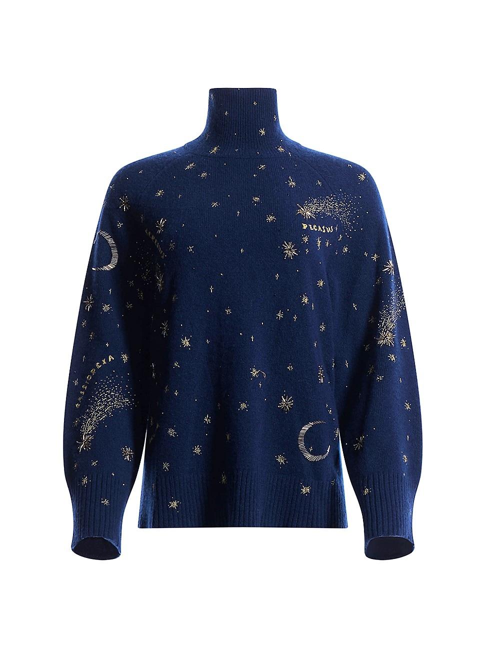 Womens Jared Star & Moon Wool Sweater Product Image