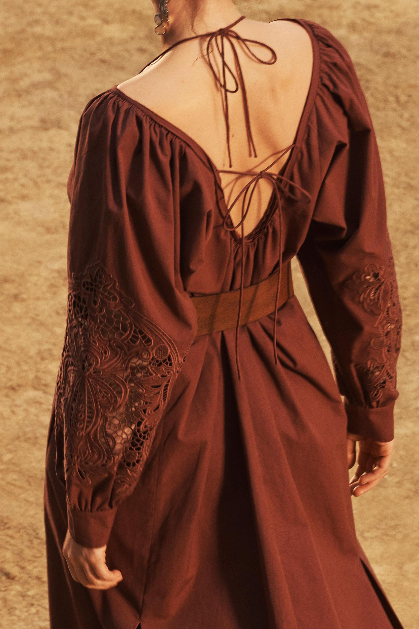 LIMITED EDITION EMBROIDERED POPLIN DRESS Product Image