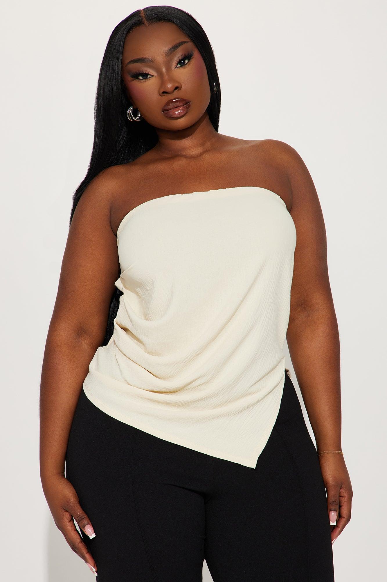 Valerie Asymmetrical Top - Cream Product Image