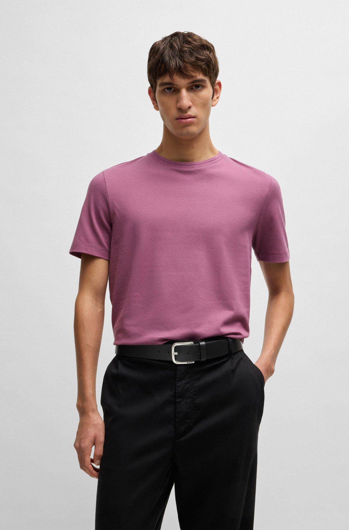 Buffalo-leather belt with branded pin buckle Product Image