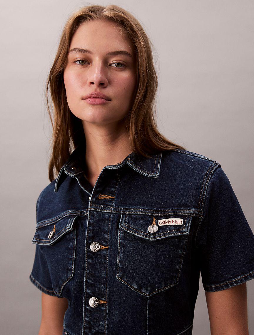 Denim Trucker Dress Product Image
