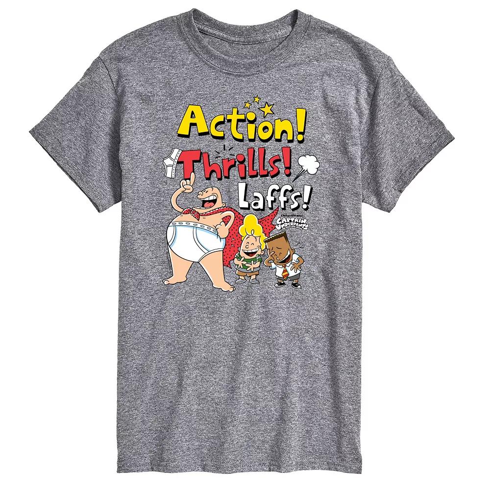 Big & Tall Captain Underpants Action Thrills Graphic Tee, Men's,  Product Image