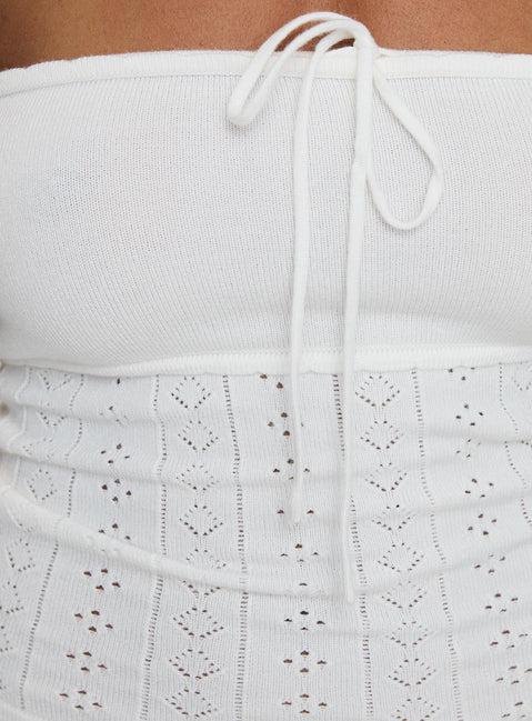 Seona Strapless Top White Product Image