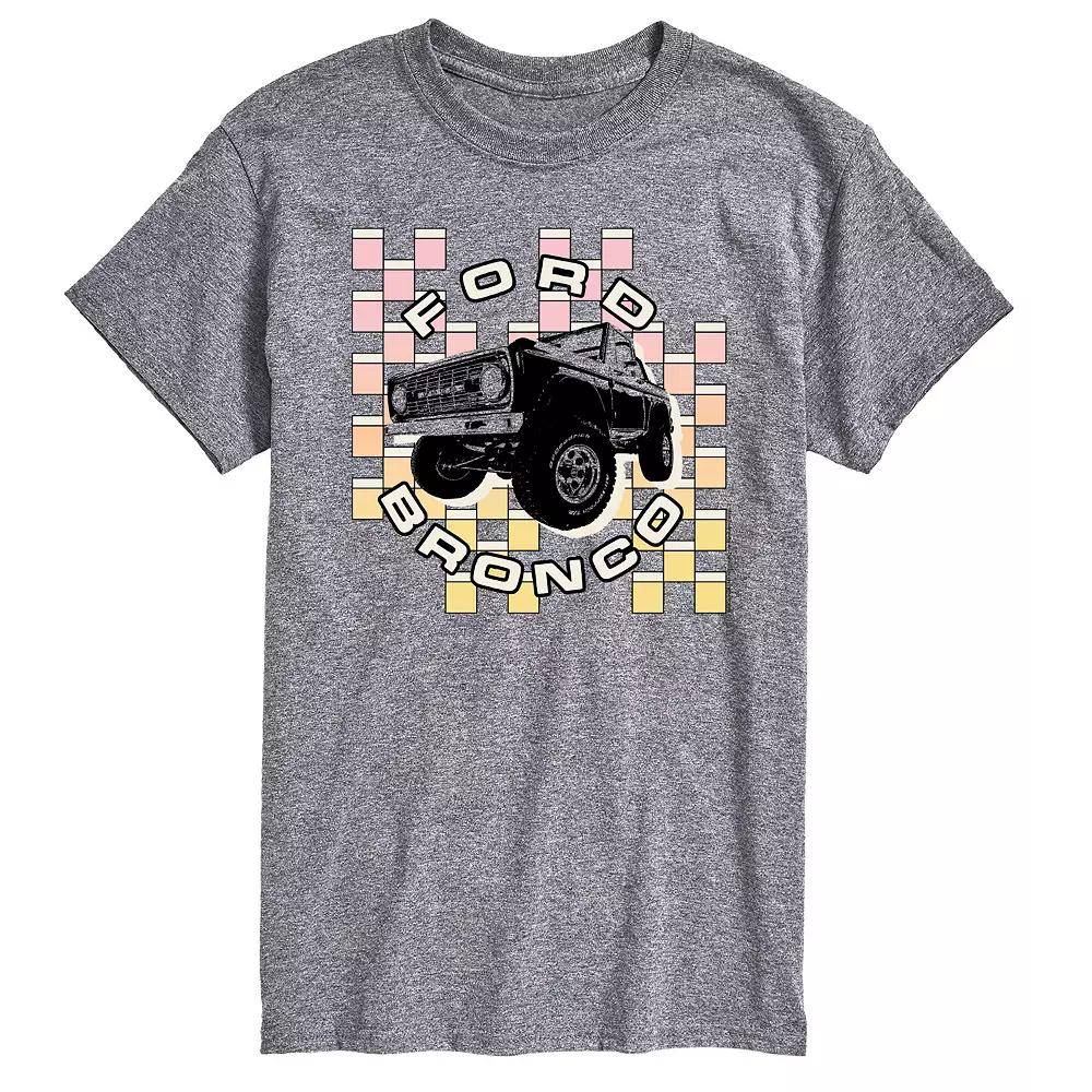 Big & Tall Ford Bronco Checkered Graphic Tee, Men's,  Product Image