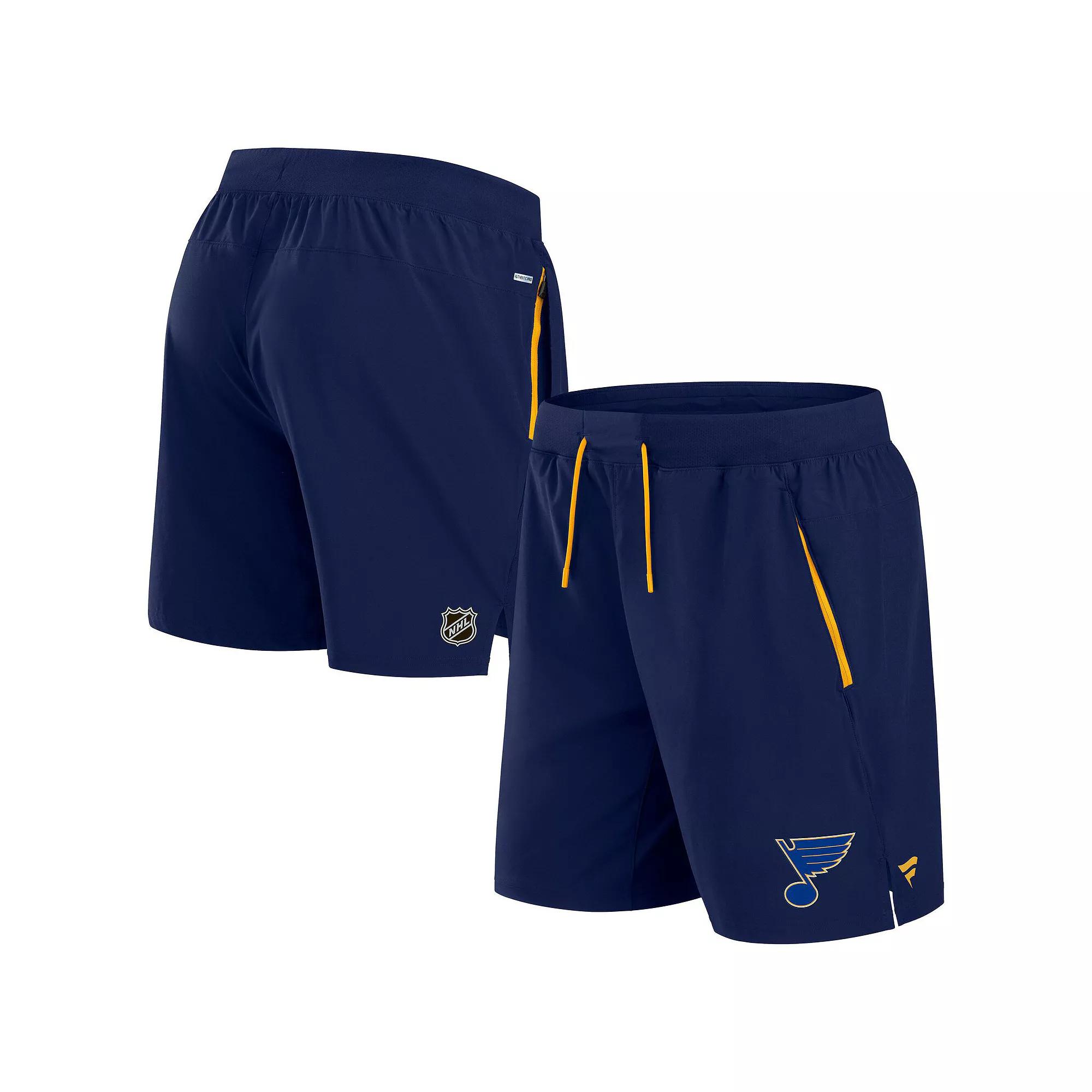 Men's Fanatics  Navy St. Louis Blues Authentic Pro Rink Performance Shorts, Size: Small Product Image
