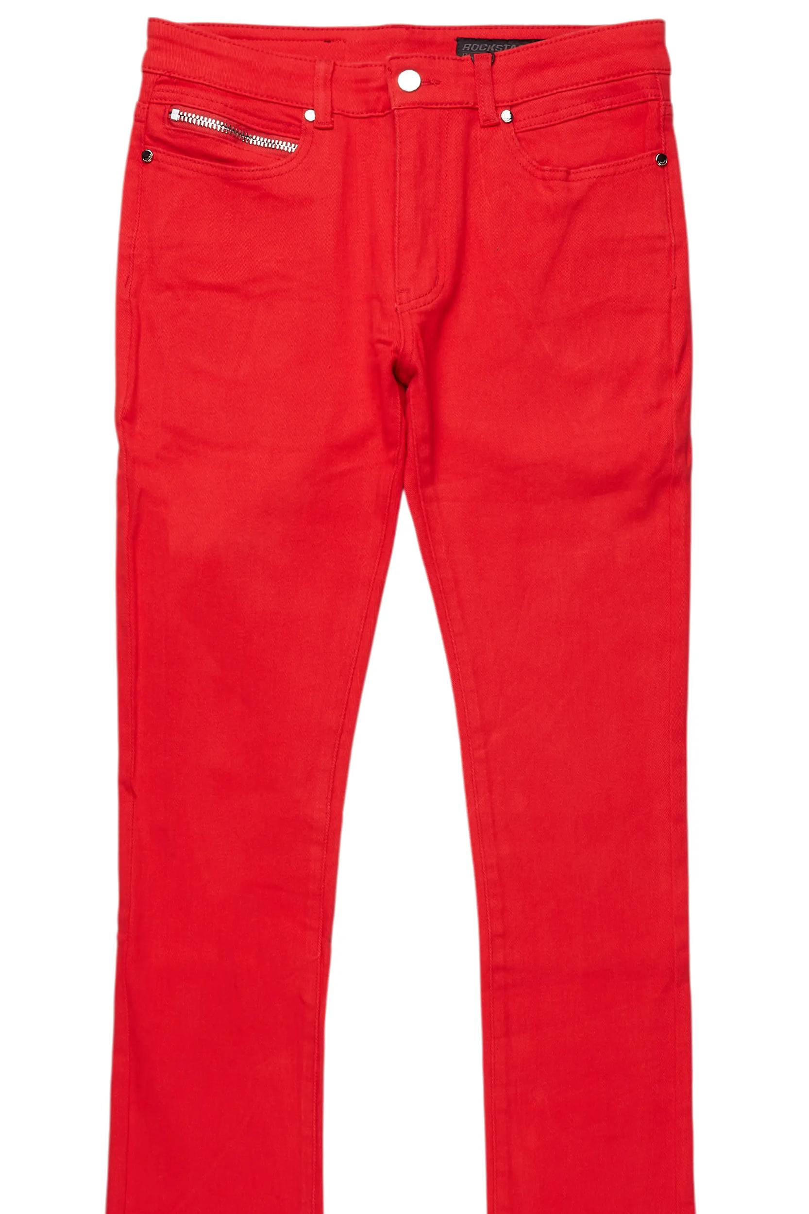 Dag Red Stacked Flare Jean Male Product Image
