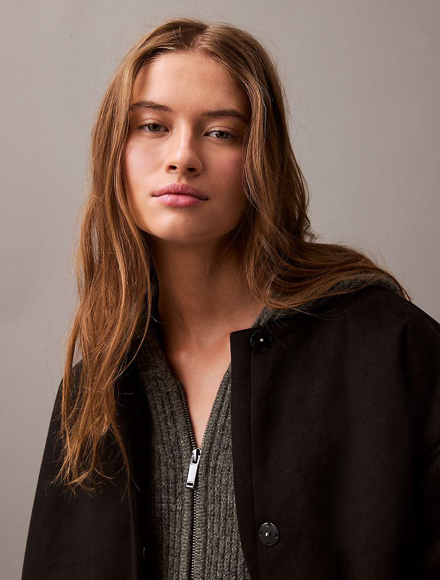 Faux Shearling Relaxed Coat Product Image