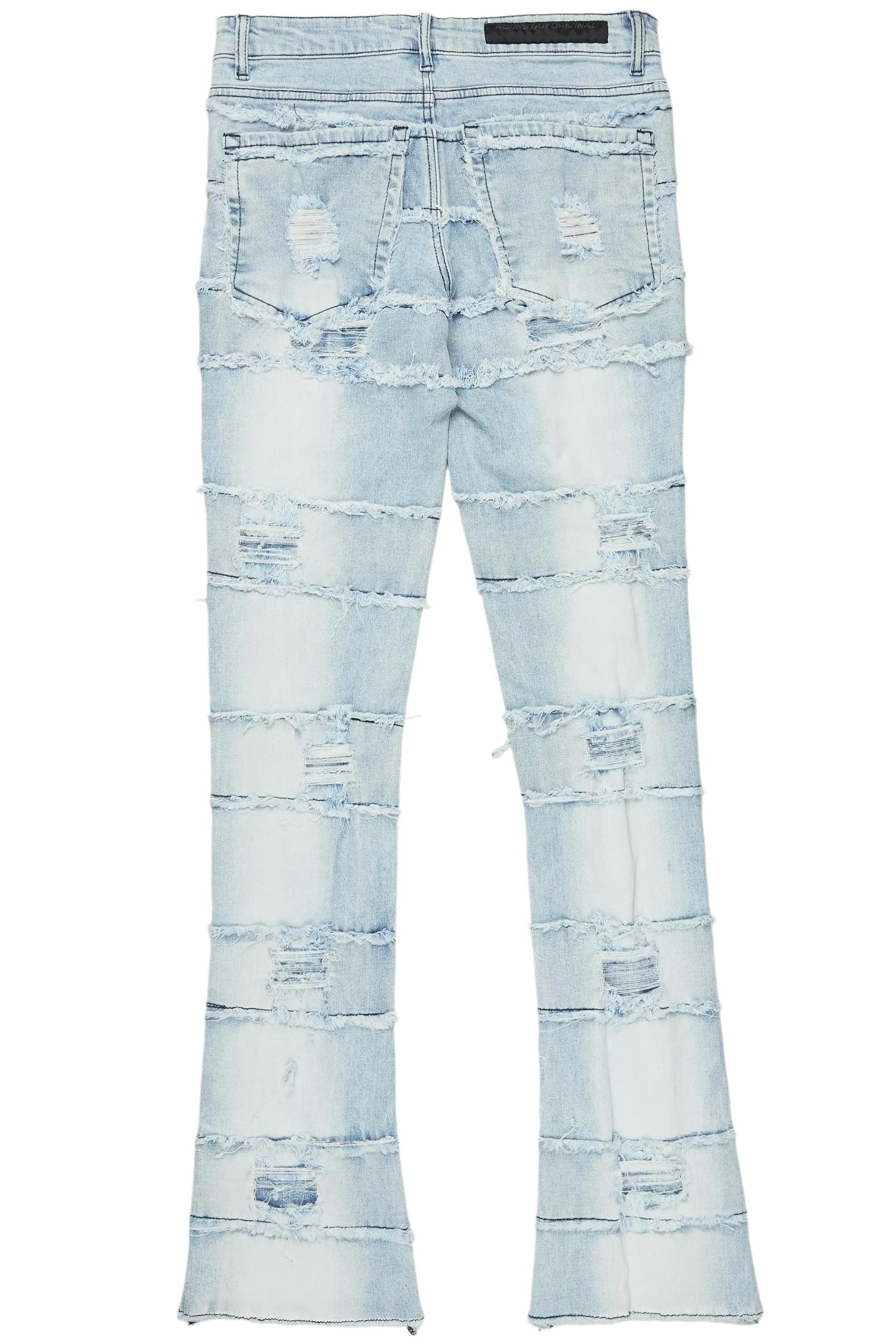 Sten Blue Stacked Flare Jean Male Product Image