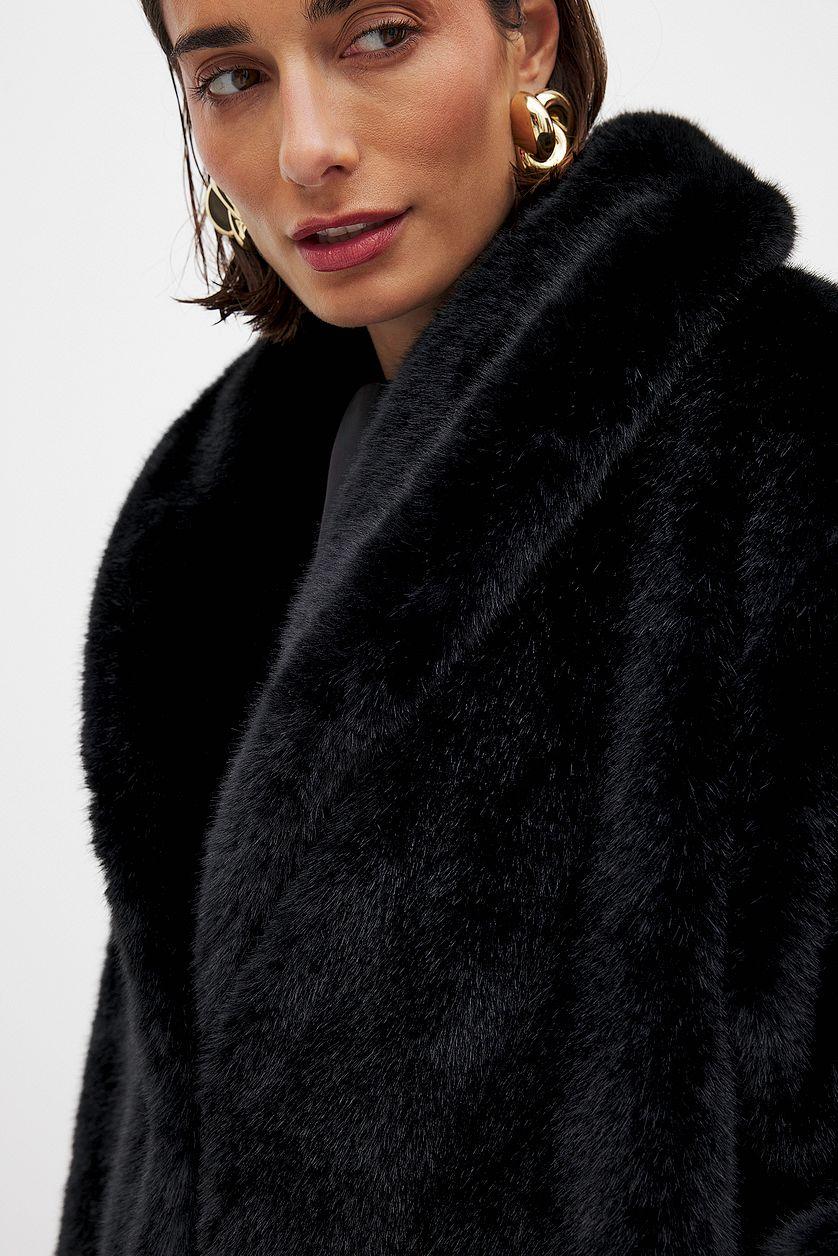 Faux Fur Maxi Coat Product Image