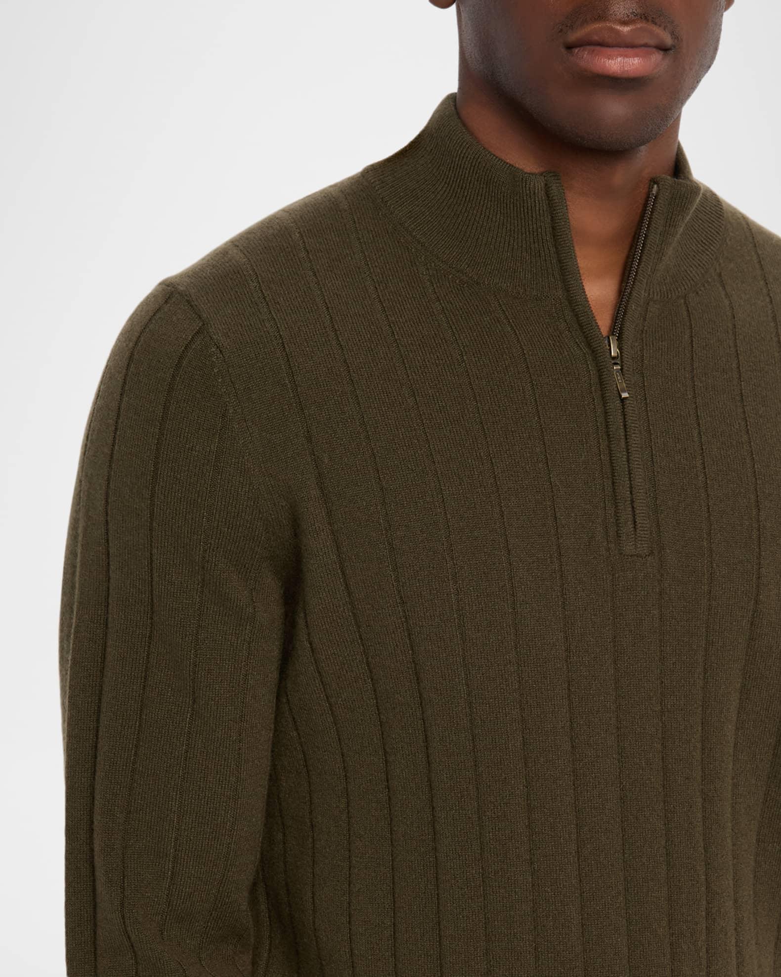 Men's Cashmere Rib Quarter-Zip Sweater Product Image