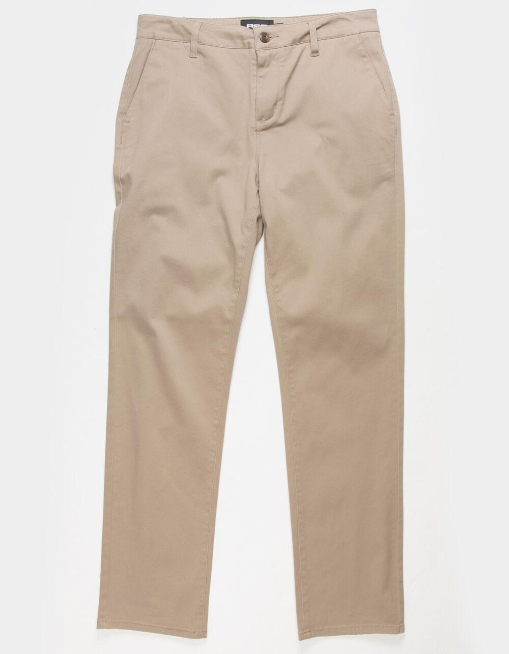 RSQ Mens Slim Straight Chino Pants - DK KHAKI Product Image
