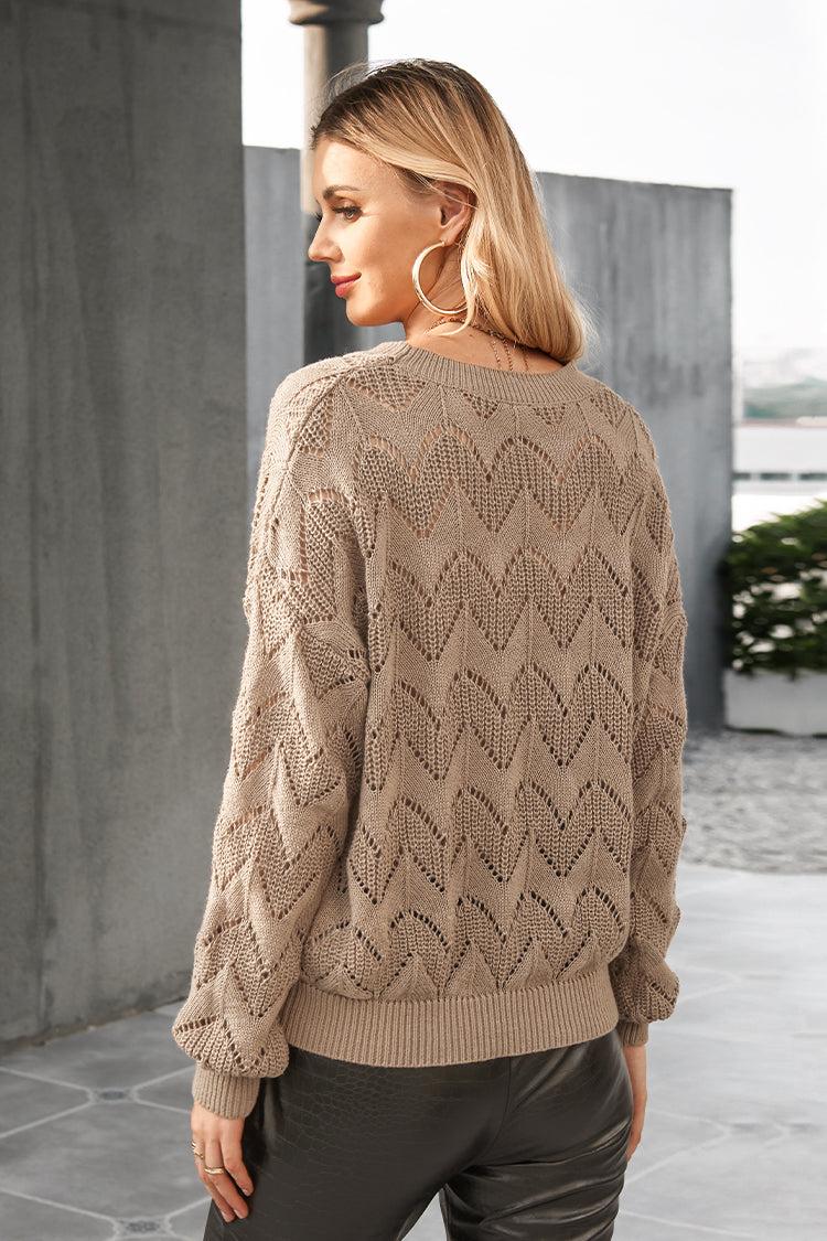 Viola Crochet Knit Oversized Sweater Product Image