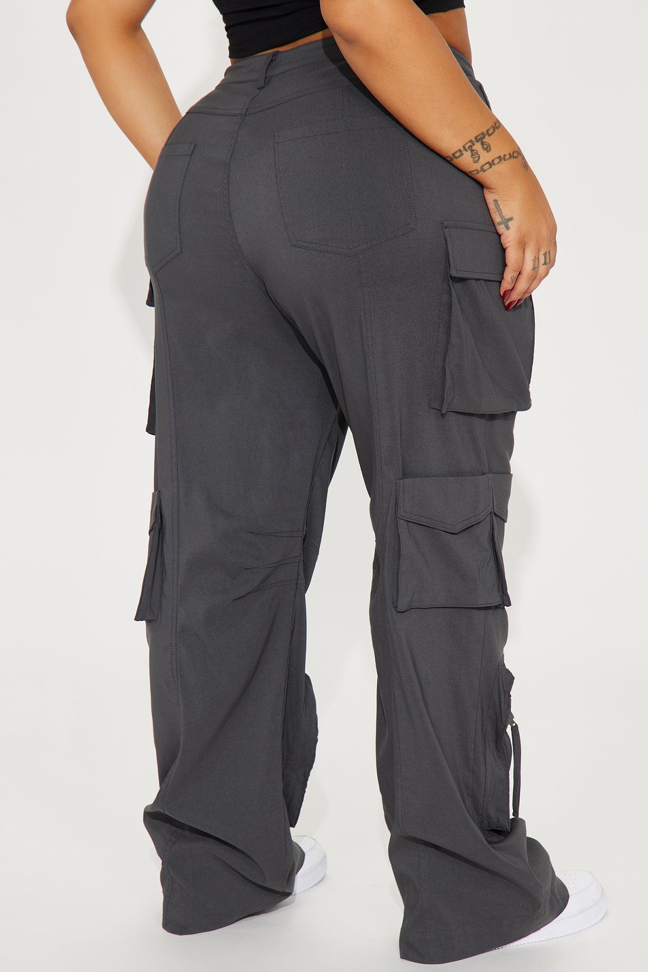 Walk On By Cargo Pant - Charcoal Product Image