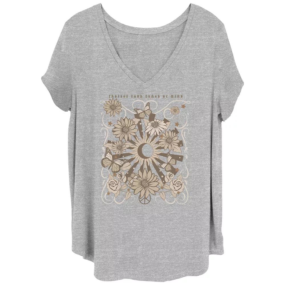 Juniors' Plus Country Roads White Horses Graphic Tee, Girl's, Size: 1XL, Grey Gray Product Image