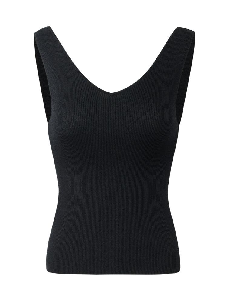 Acetate Round Neck Women Knitted Vest Product Image