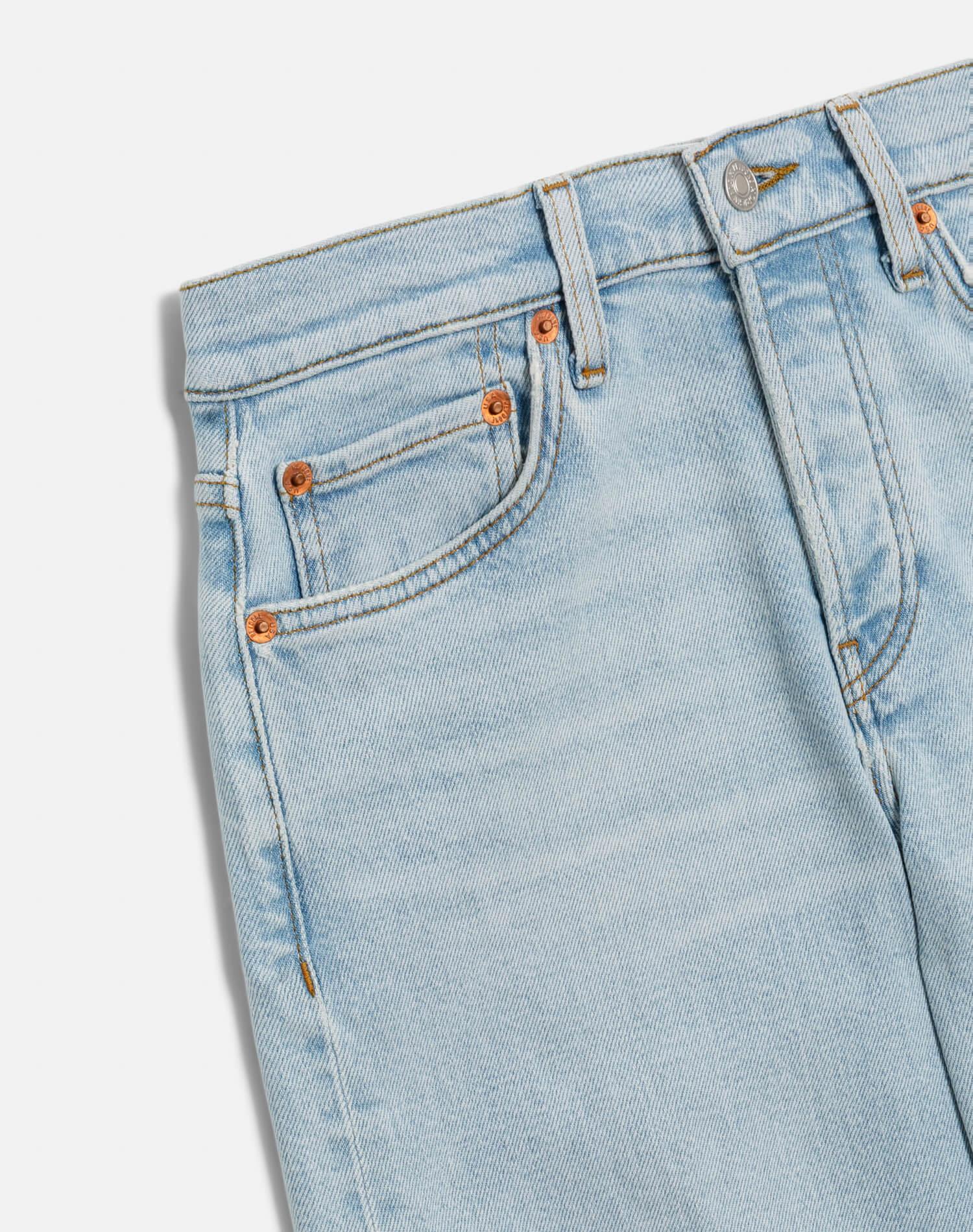 Comfort Stretch Mid Rise Wide Leg Crop - Ola Indigo Product Image