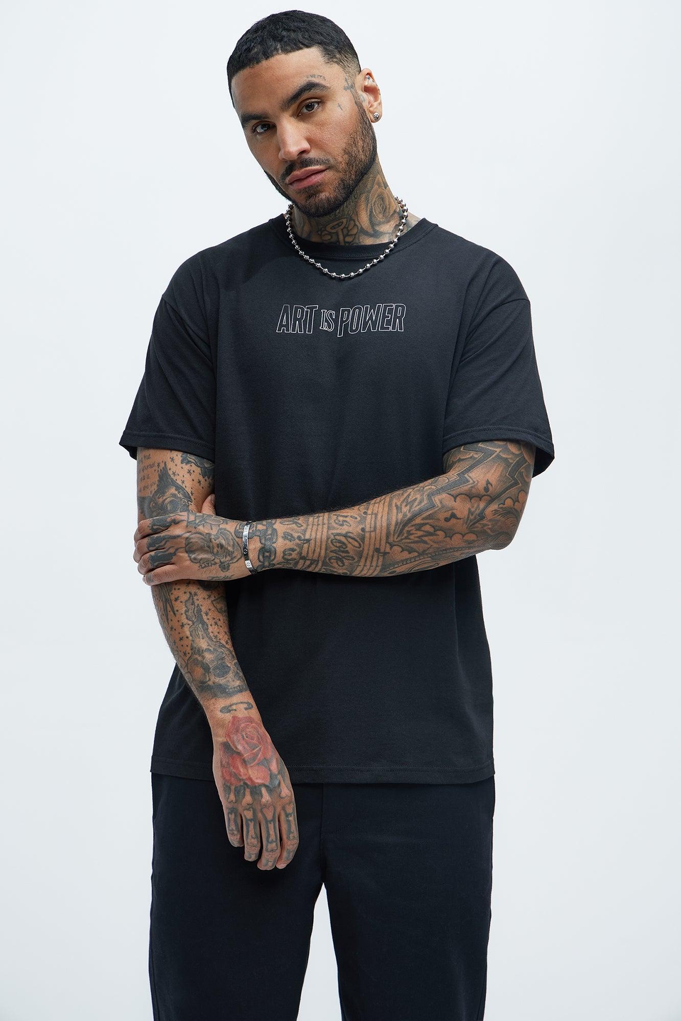 Art Is Power Short Sleeve Tee - Black Product Image