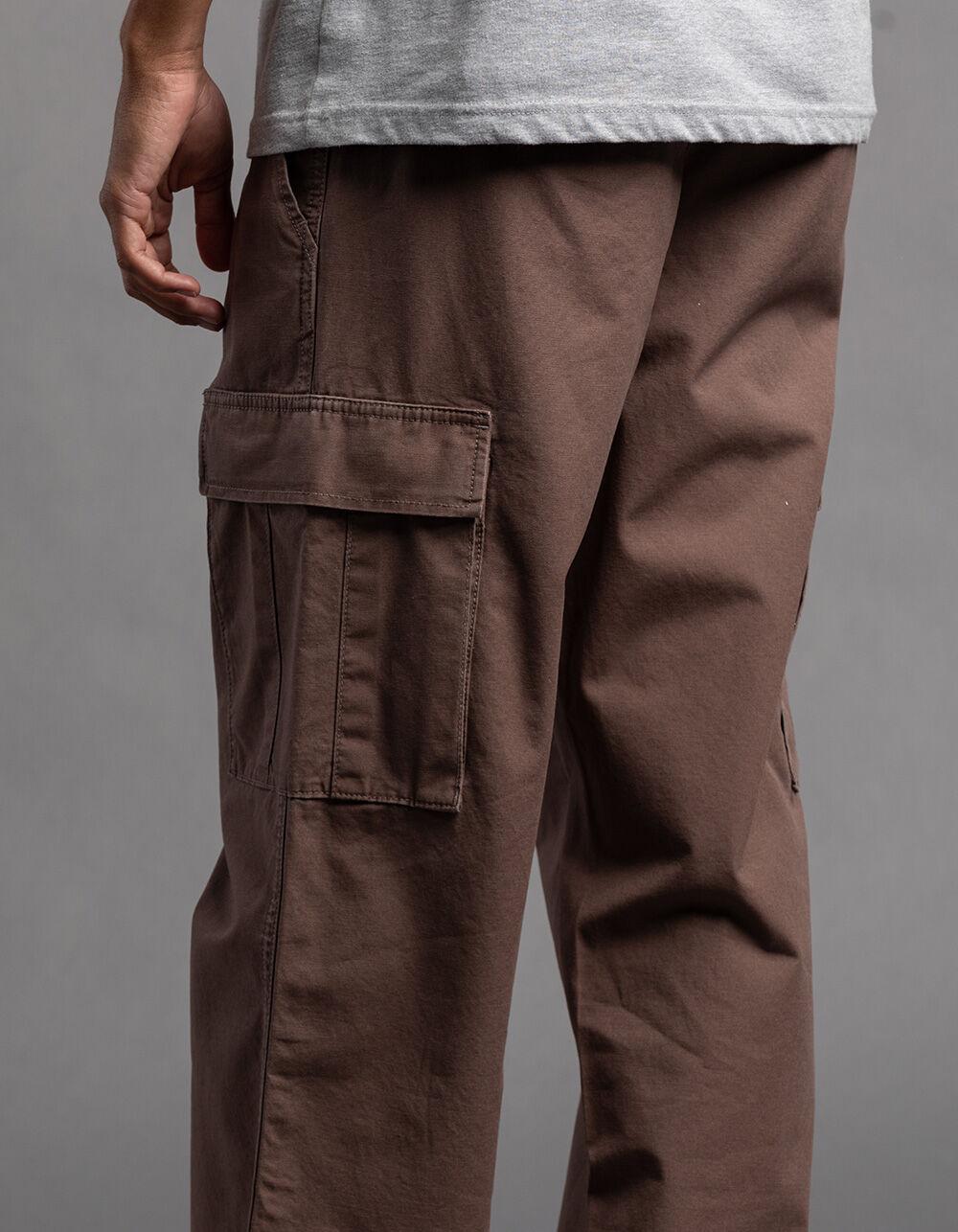 RSQ Mens Loose Cargo Pants - DARK BROWN Product Image