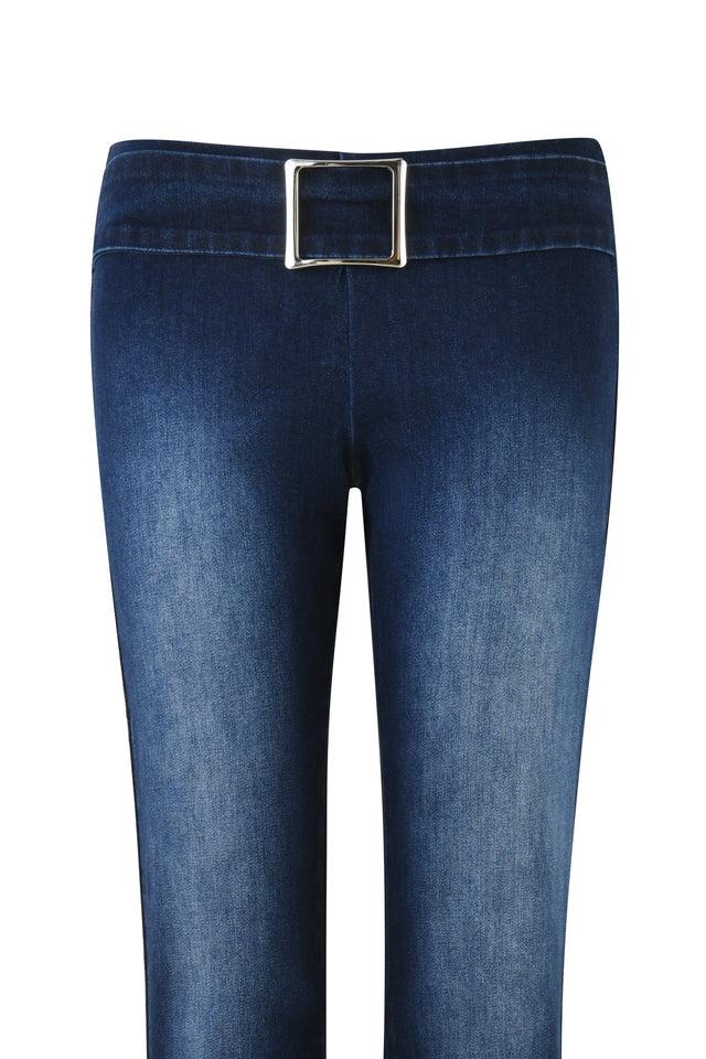 SHARAH DENIM PANT - BLUE : DARK BLUE DENIM Product Image