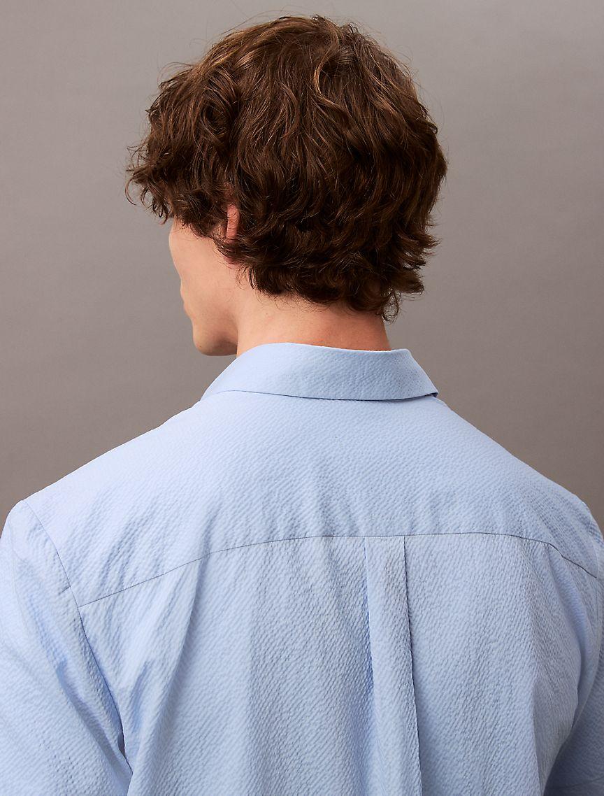 Solid Seersucker Classic Button-Down Shirt Product Image