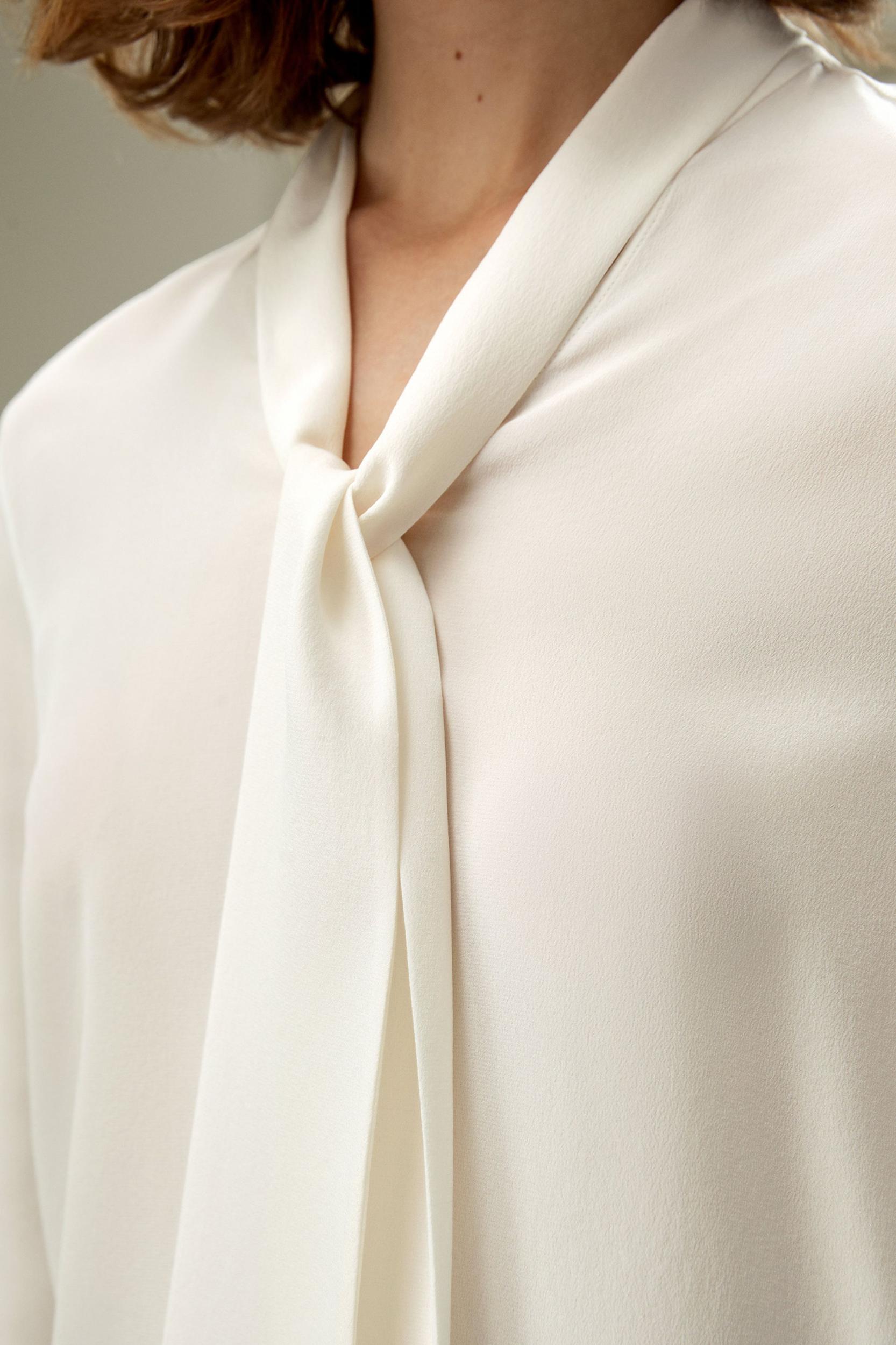 LILYSILK Womens Button Up Shirt Silk - Black Mulberry Silk - Versatile Deep V-Neck Tops S Product Image