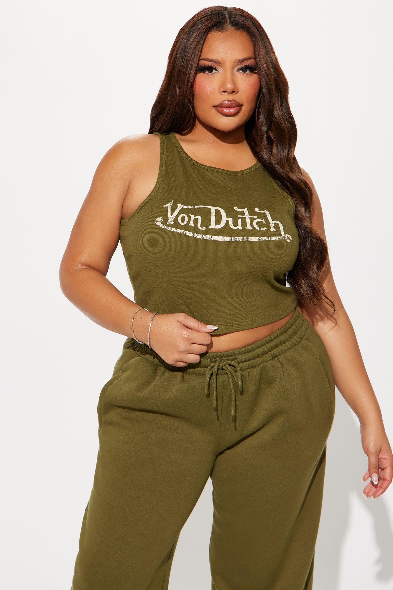 Von Dutch Vintage Tank Top - Olive Product Image