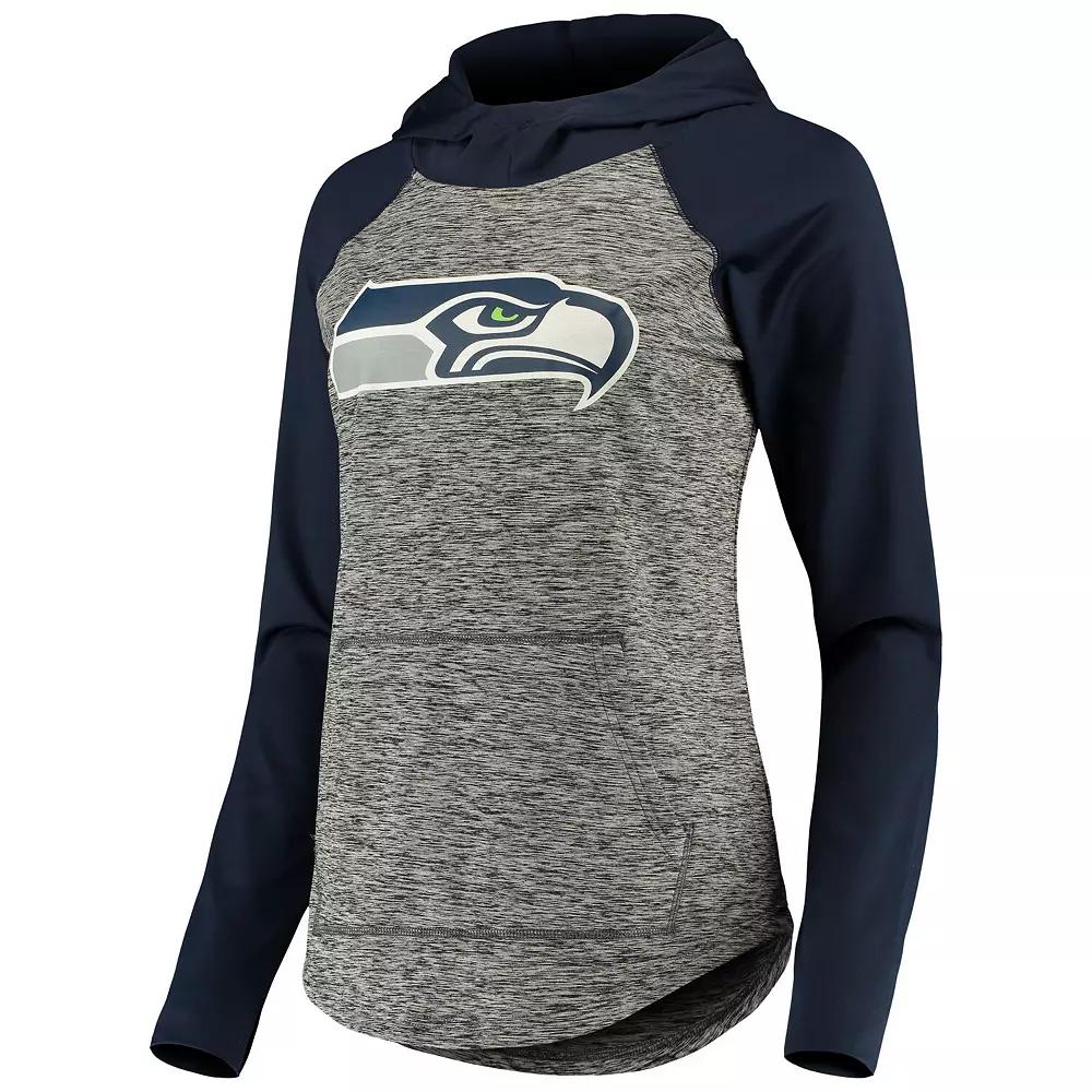 Womens G-III 4Her by Carl Banks Heathered Gray/College Navy Seattle Seahawks Championship Ring Pullover Hoodie Product Image