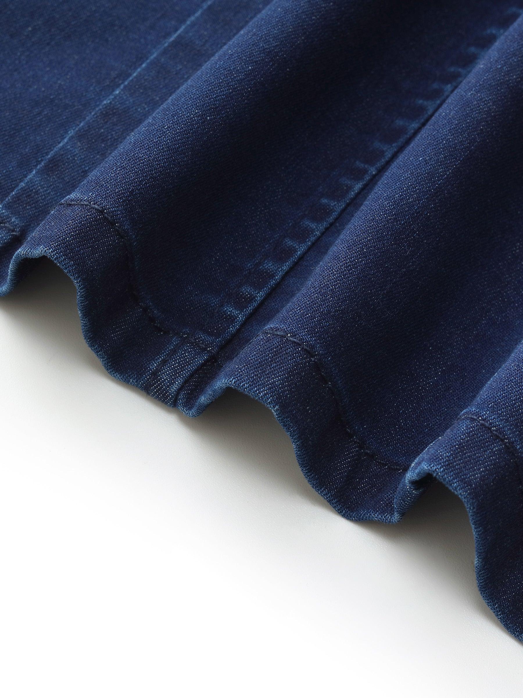 Denim Single-Breasted Women Stretchy Vest Product Image