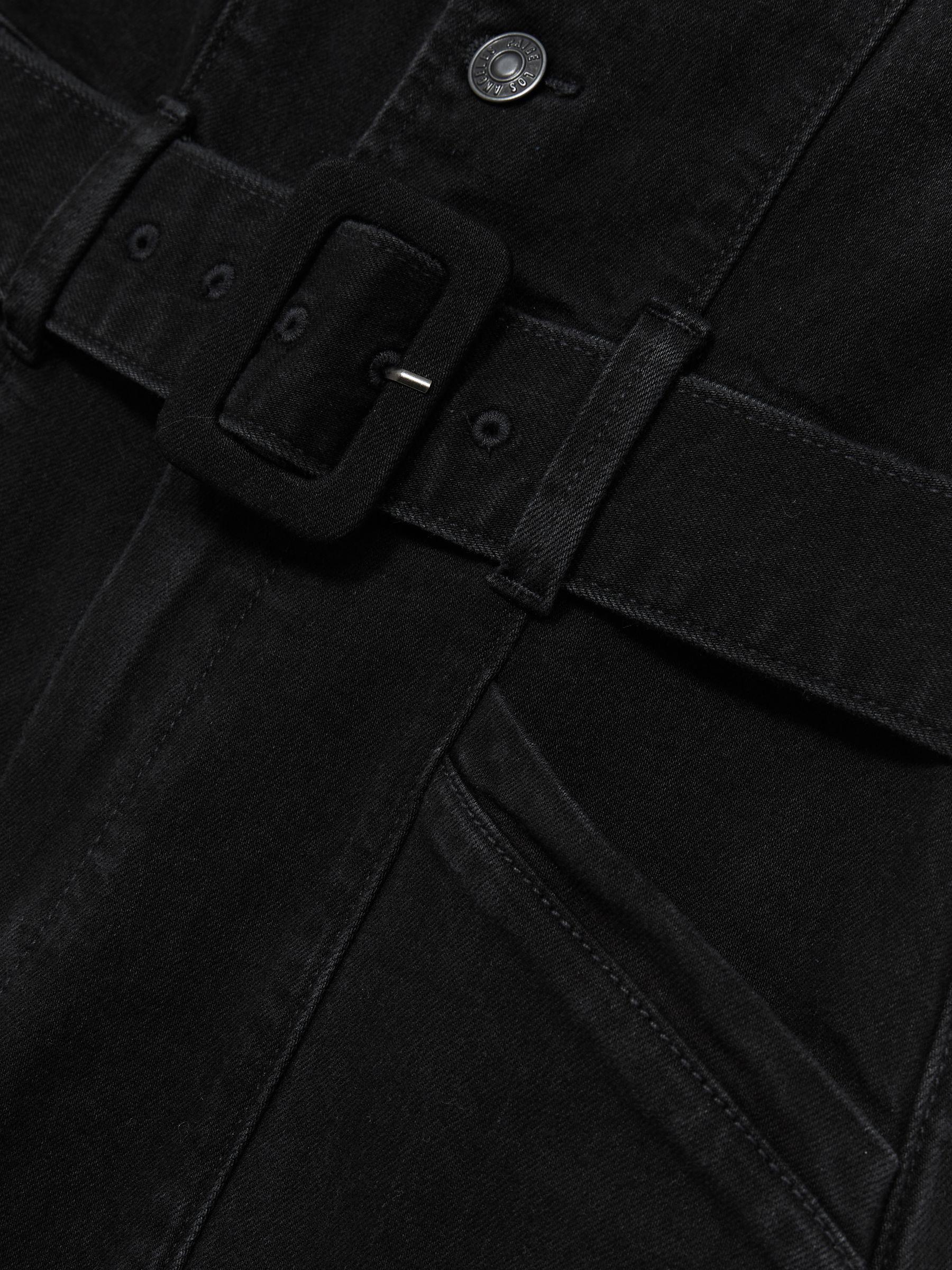 Paige Sleeveless Denim Jumpsuit in Washed Black Product Image