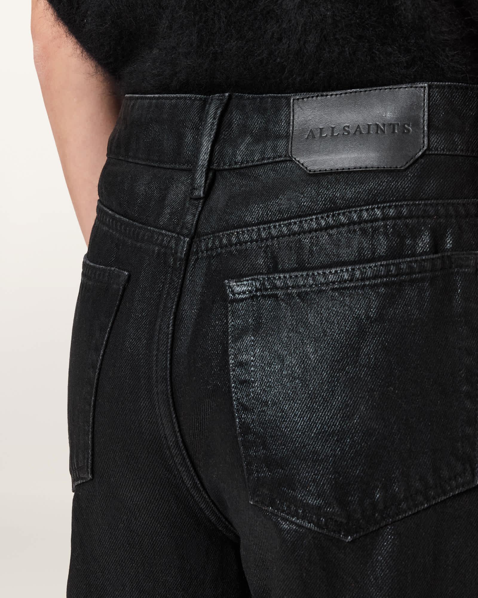 Daria Denim Jeans Coated Black | ALLSAINTS US Product Image