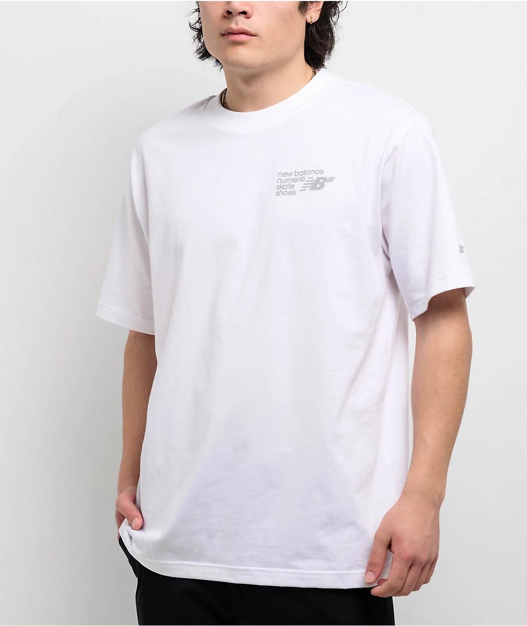New Balance Numeric Small Logo White T-Shirt Product Image