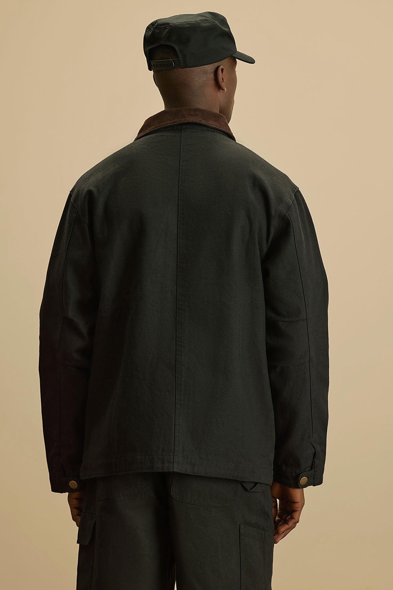 Alexander Utility Canvas Chore Jacket - Black Product Image