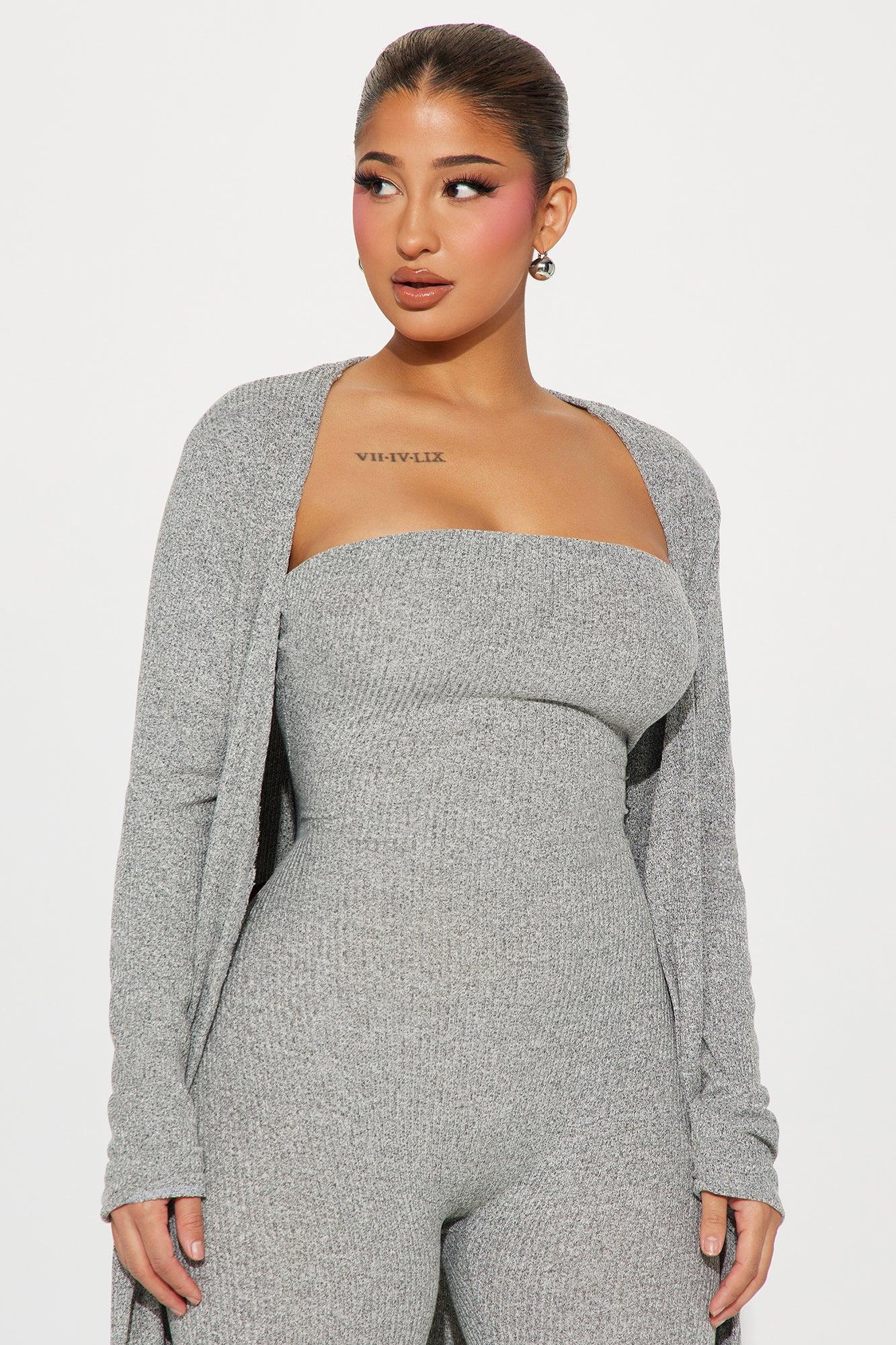 Keep Calm Jumpsuit Set - Heather Grey Product Image