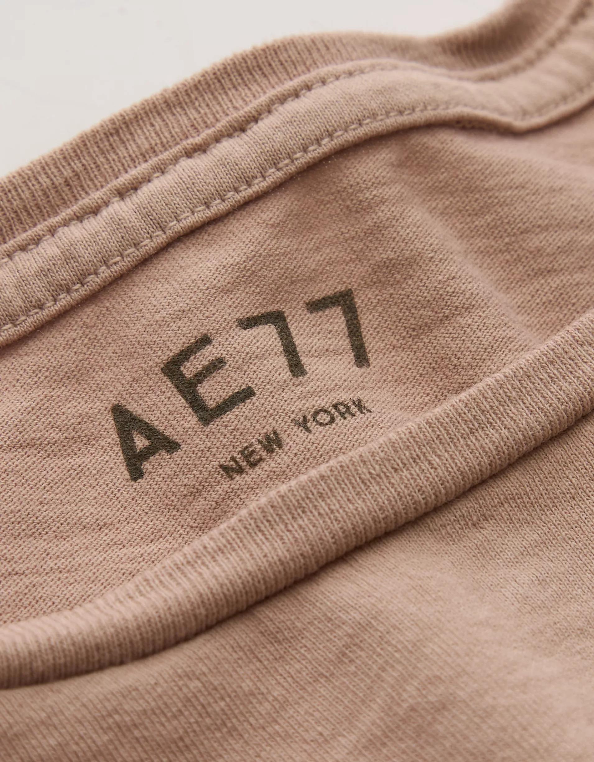 AE77 Premium Boxy Cropped Crewneck T-Shirt Product Image