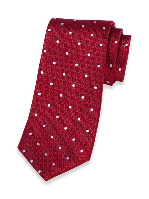 Dot Woven Silk Tie - Blue Product Image